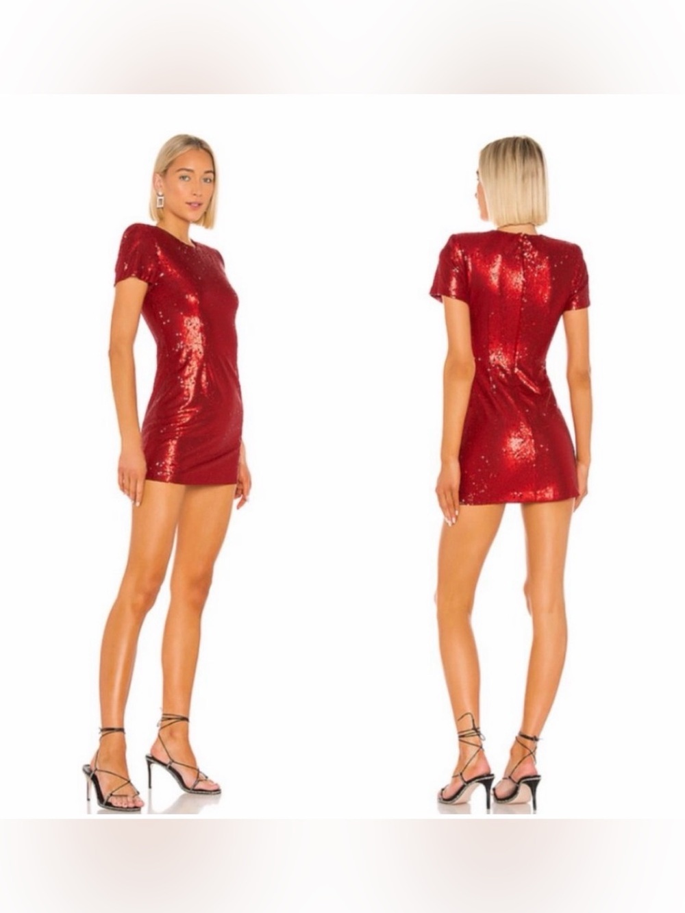 Nwt NBD Dorinda red sequin mini dress